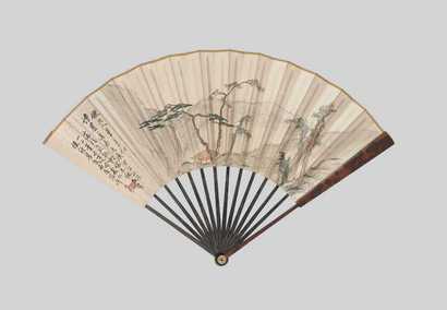 项文彦 山水 成扇